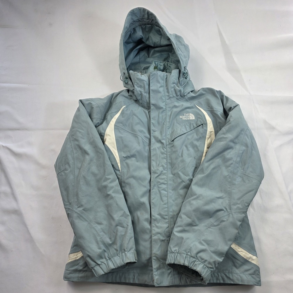 The North Face HyVent Jacket Womens Small Blue Hooded Ski Snowboard Winter